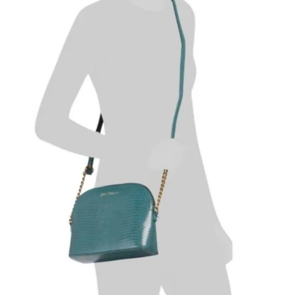 Betsey Johnson 'Margie' Embossed Lizard Crossbody, Black - Picture 15 of 15